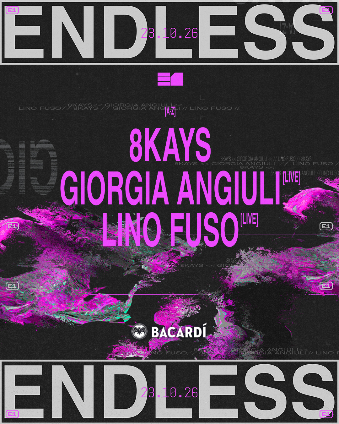 8KAYS, Giorgia Angiulí, Lino Fuso presented by BACARDÍ.
