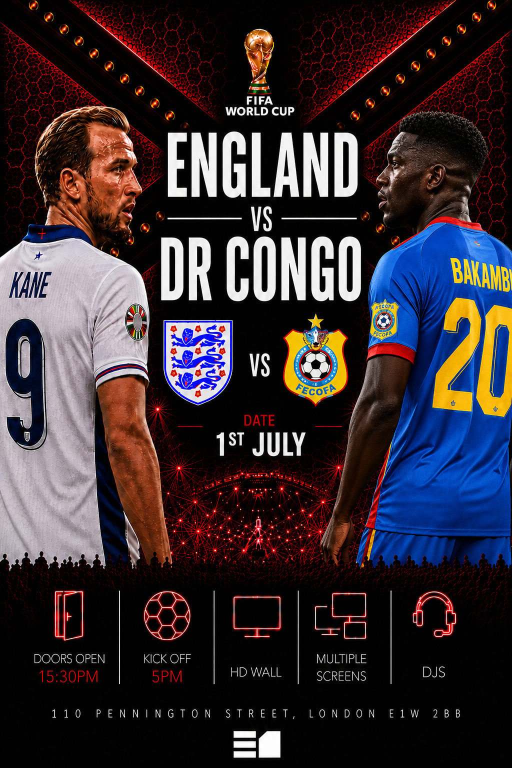 England vs DR Congo World Cup Round Of 32