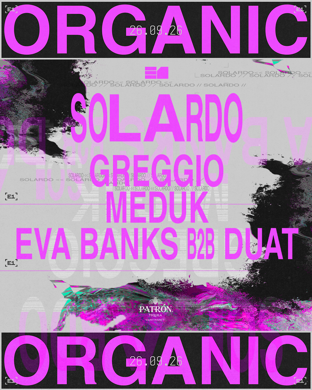Organic presents Solardo powered by PATRÓN