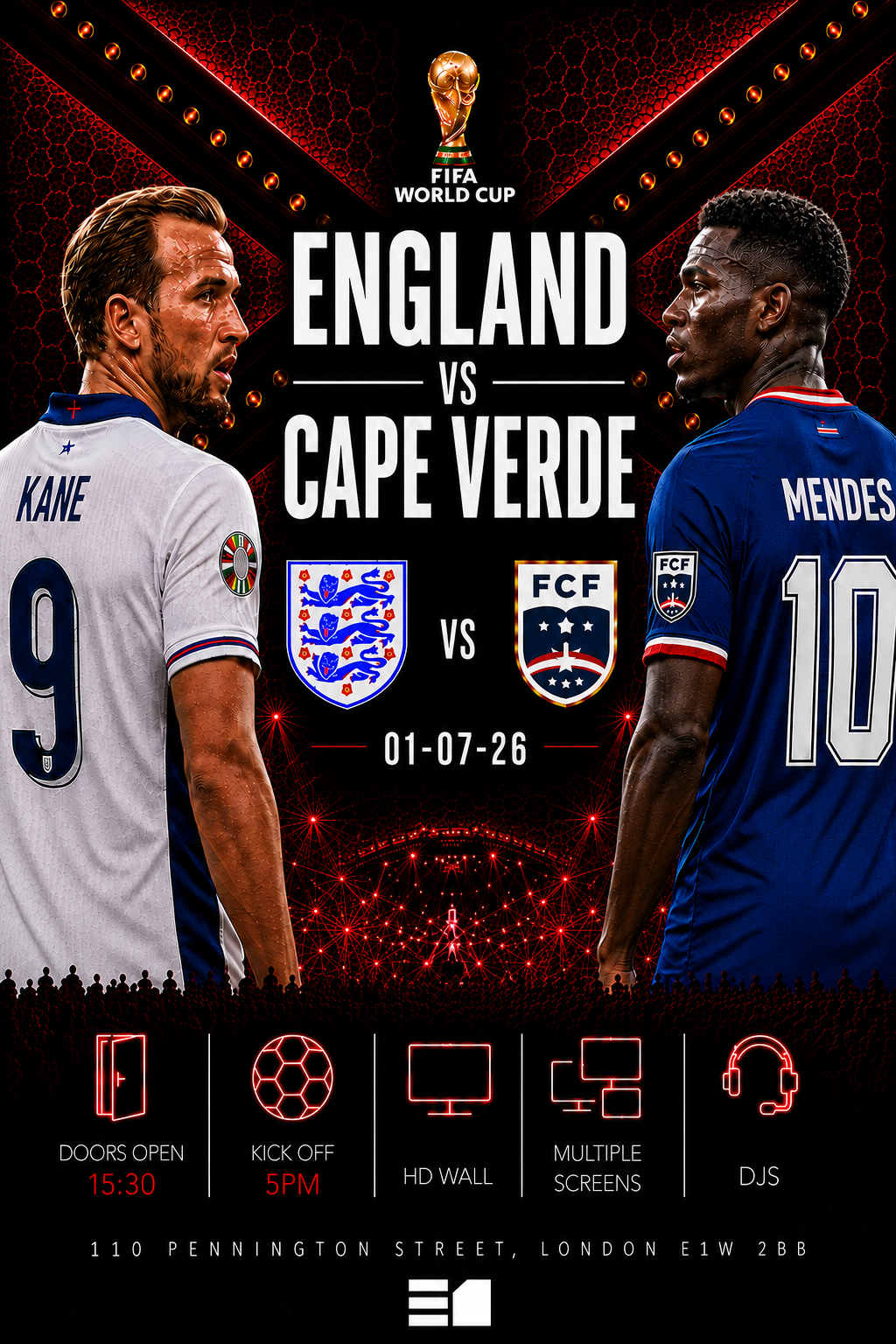 England vs Cape Verde World Cup Round Of 32