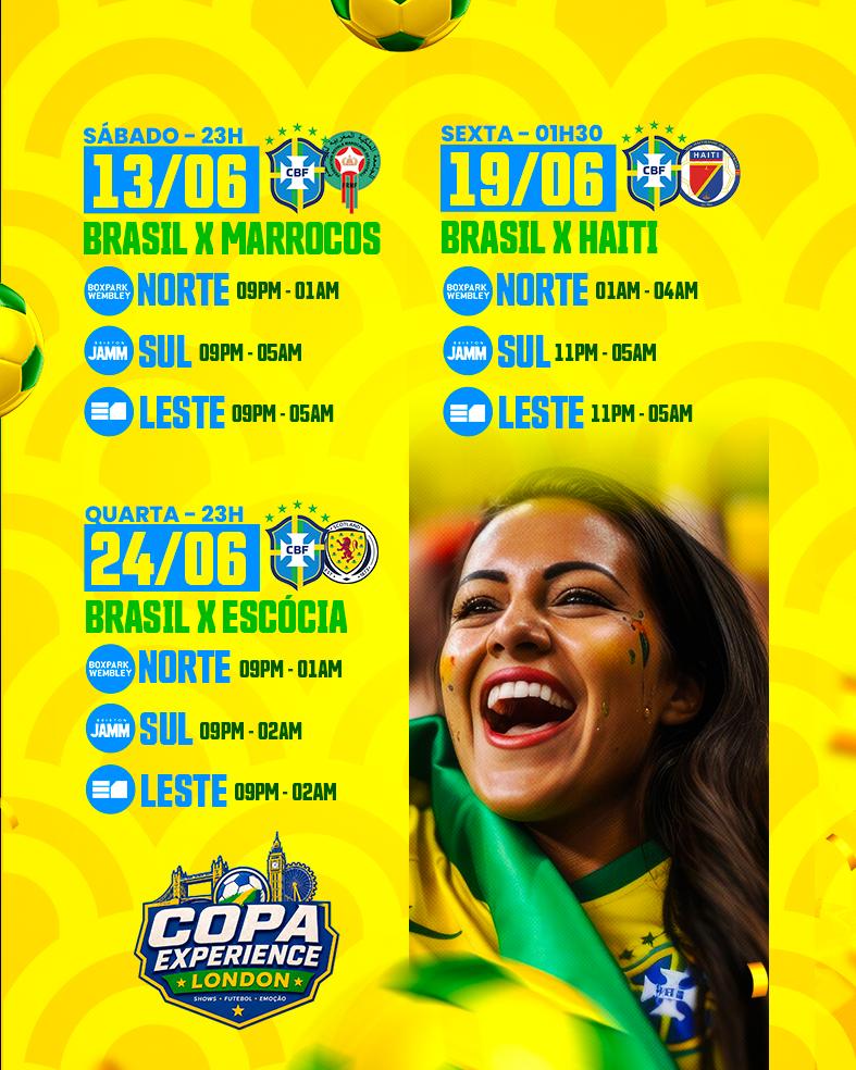 COPA EXPERIENCE • BRASIL 🇧🇷 x ESCÓCIA • QUARTA 24.06