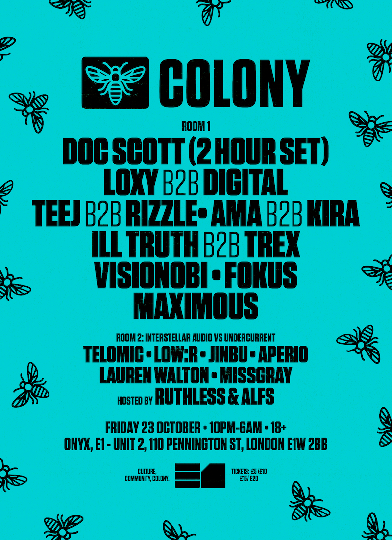 Doc Scott, Ama (UK), DIGITAL, FOKUS (Live), Ill Truth, TREX, Rizzle, Visionobi